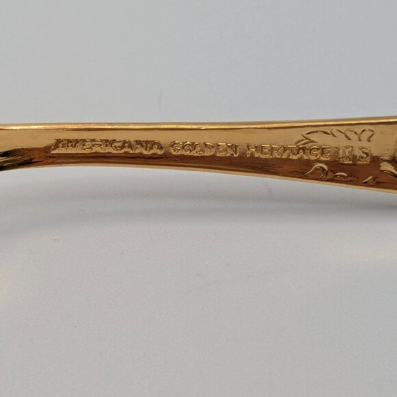 Americana Golden Heritage Flatware Golden Scroll 6 Salad/Dessert Forks - 6" - Picture 7 of 10